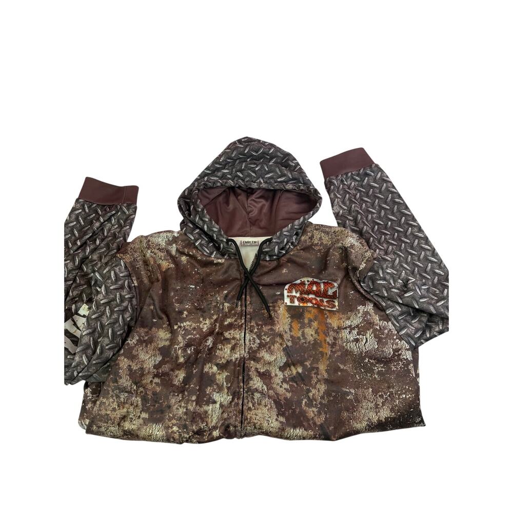 Mac Tools Hoodie Full Zip Mechanics Automotive Parts Racing Garage Rust Sz 2XL